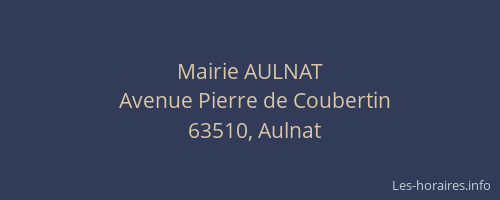 Mairie AULNAT
