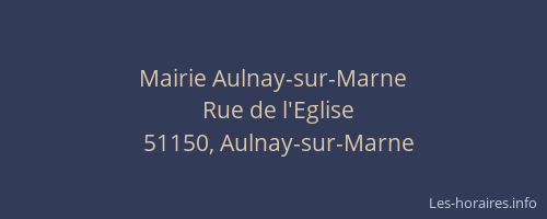 Mairie Aulnay-sur-Marne