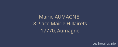 Mairie AUMAGNE