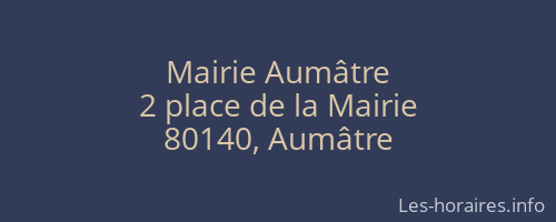 Mairie Aumâtre