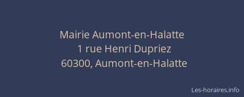 Mairie Aumont-en-Halatte