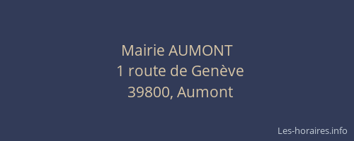 Mairie AUMONT