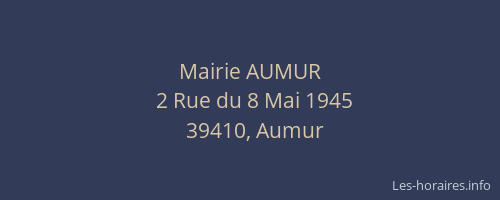 Mairie AUMUR