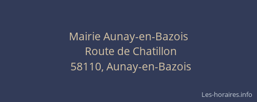 Mairie Aunay-en-Bazois