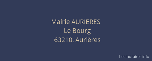 Mairie AURIERES