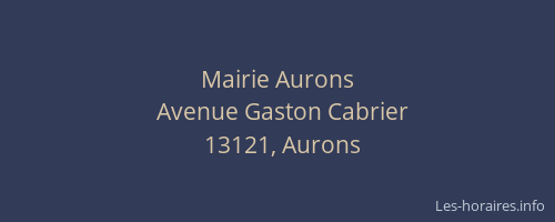 Mairie Aurons