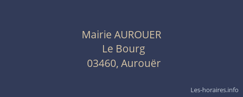 Mairie AUROUER