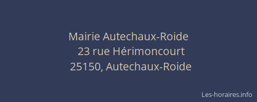Mairie Autechaux-Roide