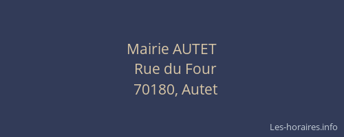 Mairie AUTET