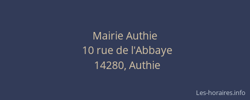 Mairie Authie