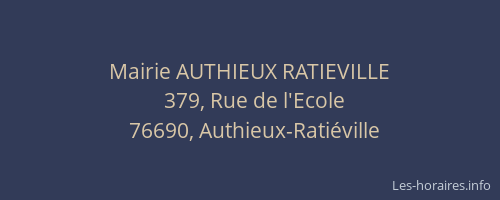 Mairie AUTHIEUX RATIEVILLE