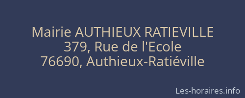 Mairie AUTHIEUX RATIEVILLE