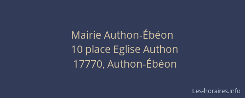 Mairie Authon-&Eacute;b&eacute;on