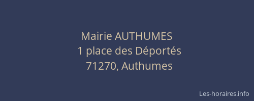 Mairie AUTHUMES