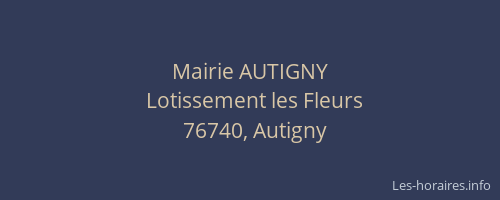 Mairie AUTIGNY