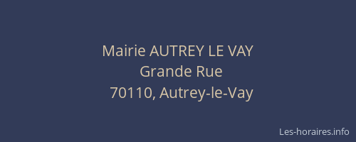 Mairie AUTREY LE VAY