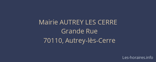 Mairie AUTREY LES CERRE