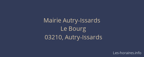 Mairie Autry-Issards