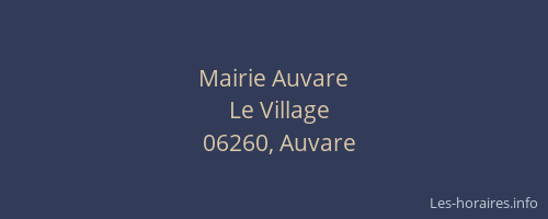 Mairie Auvare