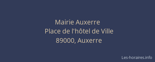 Mairie Auxerre