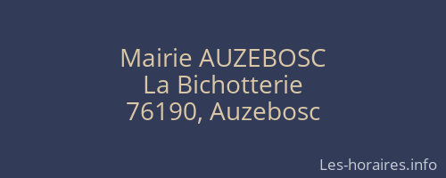 Mairie AUZEBOSC