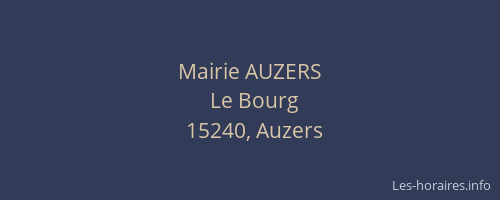 Mairie AUZERS