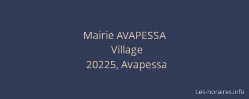 Mairie AVAPESSA