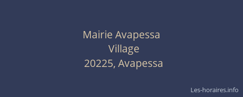 Mairie Avapessa