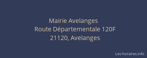 Mairie Avelanges
