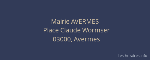 Mairie AVERMES