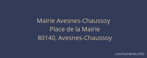 Mairie Avesnes-Chaussoy