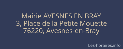 Mairie AVESNES EN BRAY