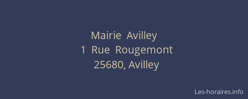 Mairie  Avilley