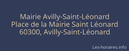 Mairie Avilly-Saint-Léonard