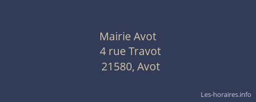 Mairie Avot