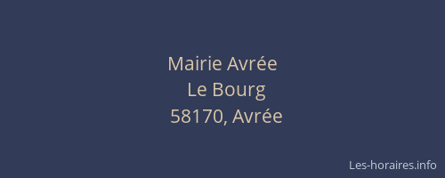 Mairie Avr&eacute;e