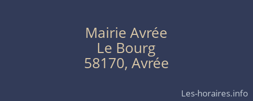Mairie Avrée