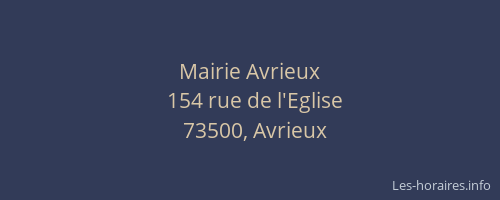 Mairie Avrieux