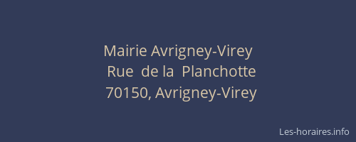 Mairie Avrigney-Virey