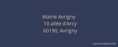 Mairie Avrigny