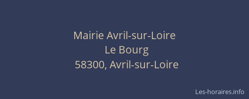 Mairie Avril-sur-Loire