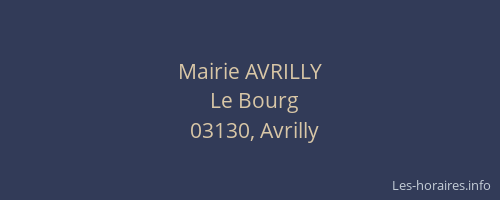 Mairie AVRILLY