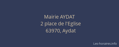 Mairie AYDAT