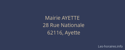 Mairie AYETTE