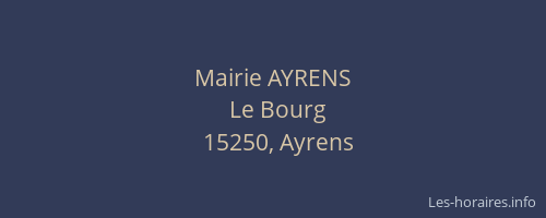 Mairie AYRENS
