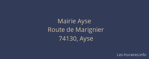 Mairie Ayse
