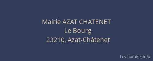 Mairie AZAT CHATENET