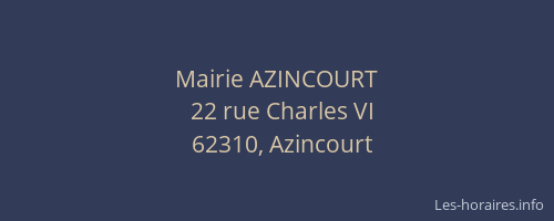 Mairie AZINCOURT