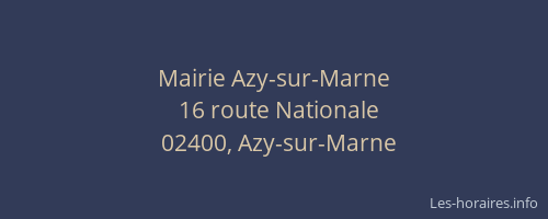 Mairie Azy-sur-Marne