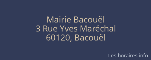 Mairie Bacouël